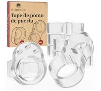 Weidebach Tope de Puerta para Manilla - 2 Circulares, 6 en Forma de '8' - Protección de Pared Transparente Contra Rasguños