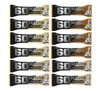 Weider 60% Protein Bar (12 x 45g) - 3 Sabores. Con 60% de proteina por barrita. Con 4 g de BCAA, 2,5g L-Glutamina y 5mg de Zinc por barrita. (Vanilla-Caramel, Salted Peanut Caramel, Cookies&Cream)