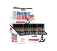 Weider Amino Blast Mega Forte, 20 x 25 ml, Manzana-Cereza | Complejo de Aminoácidos de Alta Dosis, Con L-Arginina y L-Ornitina
