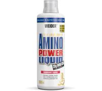 Weider Amino Power Líquido - Proteína Hidrolizada Líquida - Aminoácidos - 23g de Proteína por 45 ml para el Desarrollo Muscular - Con L-Leucina, Taurina, Vitamina B6-1 Litro - Arándano