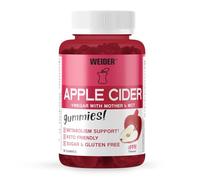 Weider Apple cider vinegar Gummies. Gominolas de vinagre de manzana. Sin Azúcares y Sin Gluten. 50 gummies. Sabor manzana.