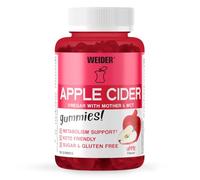 Weider Apple cider vinegar Gummies. Gominolas de vinagre de manzana. Sin Azúcares y Sin Gluten. 50 gummies. Sabor manzana.