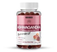 Weider Ashwagandha Gummies (40 gominolas) Sabor Naranja Dulce, con Extracto de Raíz Ashwaganda KSM-66 y Vitamina C, Ayuda a reducir el estrés e inducir el sueño, Sin Azúcar, Sin Gluten, 20 Porciones