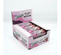 Weider Betty's Collagen Protein Bar (12x50g) Sabor Frambuesa-Chocolate, Barritas con 30% de proteína + 6g Colágeno tipo I y III/barrita, Bajo en Azúcar, Sin Colorante Artificial