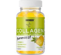 Weider Collagen Gummies (50 gummies) Sabor Piña. Gominolas de Colágeno Hidrolizado Peptan con Vitamina C. Para Piel, Huesos y Articulaciones. Sin Azúcares y Sin Gluten.