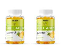 Weider Collagen Gummies (50 gummies) Sabor Piña. Gominolas de Colágeno Hidrolizado Peptan con Vitamina C. Para Piel, Huesos y Articulaciones. Sin Azúcares y Sin Gluten. (Paquete de 2)