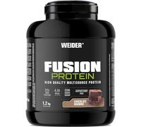 Weider Fusion Protein (1,2kg) Sabor Chocolate Brownie. Proteína a base 4 fuentes de proteínas de calidad, origen animal y vegetal, 22g Proteínas + 4,3g BCAA/porción, Sin Azúcar añadido, Sin Aspartamo