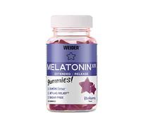 WEIDER Goma de melatonina para dormir mejor, con liberación retardada de tiempo, dosis óptima para el descanso nocturno, ositos gomosos, estrellas dormidas, sin azúcar, sabor a mora (60 unidades)