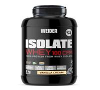 Weider Proteína aislada Isolate Whey 100 CFM – 100% aislado, sin azúcar, Vainilla Cream 2 kg