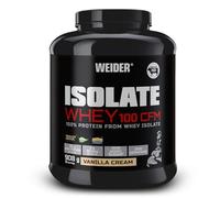 Weider Isolate Whey 100Cfm, Sabor Vainilla, 100% Aislado de Proteina de Suero, Cero Azúcar, Cero Aspartamo, con Stevia, con Dygezime, con Bcaa, Apto para Veganos, Keto, Negro, Vanilla, 908 Gramos