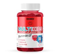 Weider Joe Victory, Gummies, Complejo Vitamínico para Niños, Producto 100% Vegetal y Sin Gluten, Multikids Up Cherry, Cereza, 50 Unidades