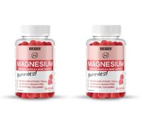 Weider Magnesium Gummies (48 gominolas) Sabor Frambuesa, con 250mg de Magnesio Citrato/dosis, sin gluten, sin alergenos, sin colorantes artificiales, para musculos y huesos, reduce cansancio y fatiga
