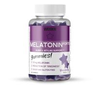 Weider Melatonin Forte Gummies (60 gominolas) Sabor Frutas del Bosque, 1,9 mg melatonina/gominola, Ayuda contra el insomnio, jet-lag, los trastornos del sueño, con Vitamina B6, Sin Azúcar, Sin Gluten