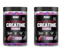 Weider Micronized Creatine Gummies (60 gominolas) Sabor DUO Fresa-Mora, con 3,5g creatina monohidrato 200 MESH/porción, Certificado por laboratorio Europeo, ayuda al rendimiento físico (20 porciones)