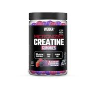 Weider Micronized Creatine Gummies (60 gominolas) Sabor DUO Fresa-Mora, con 3,5g creatina monohidrato 200 MESH/porción, Certificado por laboratorio Europeo, ayuda al rendimiento físico (20 porciones)