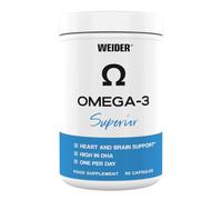 Weider Omega 3, 90 Cápsulas | Aceite de Pescado con DHA y EPA en Forma de Triglicéridos