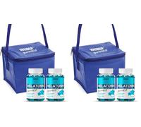 Weider PACK DUO Melatonin Gummies + Nevera Regalo (2x60 gominolas) Sabor Arándano, 1mg melatonina/gominola, Ayuda contra el insomnio y jet-lag, Alivia los trastornos del sueño (para 4 meses)