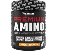 Weider Premium Amino - Bebida Intra-Entrenamiento con EAAs, Carbohidratos y Electrolitos - Complejo de Aminoácidos con L-Glutamina - Para más Energía Durante el Entrenamiento - 800g - Naranja