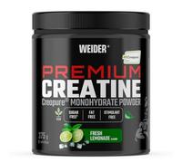 Weider Premium Creatine (375g) Sabor Limonada de Menta Fresca, Creatina Monohidrato 100% Creapure, Sin Azúcar, Vegano, Aumento del Rendimiento Físico (75 Porciones)