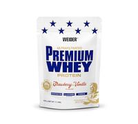 Weider Premium Whey Protein Powder - Alto Contenido De Proteínas, Bajos Carbohidratos Y Baja Grasa Con L-Glutamina Y Vitamina B6 - 500 g - Fresa-Vainilla