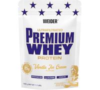 Weider Premium Whey Protein Powder - Alto Contenido De Proteínas, Bajos Carbohidratos Y Baja Grasa Con L-Glutamina Y Vitamina B6 - 500 g - Helado de Vainilla