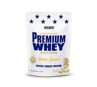 Weider Premium Whey Protein Powder, 500g, Vainilla-Caramelo | Alto Contenido de Proteínas, Bajos Carbohidratos y Baja Grasa, Con L-Glutamina y Vitamina B6