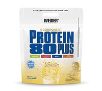 Weider Protein 80 Plus, 2kg, Vainilla | Proteína en Polvo de 4 Componentes, 80% de Proteínas, Batido Cremoso con Calcio y Vitamina B6