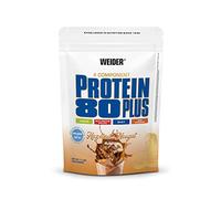 Weider Protein 80 Plus, 500g, Avellana-Nocilla | Proteína en Polvo de 4 Componentes, 80% de Proteína, Batido Cremoso con Calcio y Vitamina B6