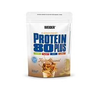 Weider Protein 80 Plus, 500g, Caramelo de Toffee | Proteína en Polvo de 4 Componentes, 80% de Proteínas, Batido Cremoso con Calcio y Vitamina B6