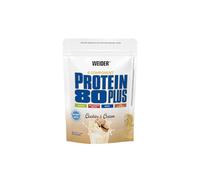 Weider Protein 80 Plus - Proteína en Polvo de 4 Componentes - Alto Contenido de Proteína con 80% de Proteínas - Batidos Cremosos con Calcio y Vitamina B6-500g - Galletas y Crema