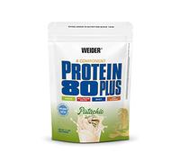 Weider Protein 80 Plus, 500g, Pistacho | Proteína en Polvo de 4 Componentes, 80% de Proteínas, Batido Cremoso con Calcio y Vitamina B6