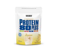 Weider Protein 80 Plus, 500g, Plátano | Proteína en Polvo de 4 Componentes, 80% de Proteínas, Batido Cremoso con Calcio y Vitamina B6