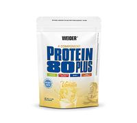 Weider Protein 80 Plus, 500g, Vainilla | Proteína en Polvo de 4 Componentes, 80% de Proteína, Batido Cremoso con Calcio y Vitamina B6