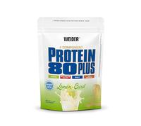 Weider Protein 80 Plus - Proteína en Polvo de 4 Componentes - 80% de Proteína - Batido Cremoso con Calcio y Vitamina B6-500g - Cítrico y Requesón