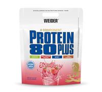 Weider Protein 80 Plus - Proteína en Polvo de 4 Componentes - Alto Contenido Proteico con 80% de Proteína - Batidos Cremosos con Calcio y Vitamina B6-2kg - Fresa