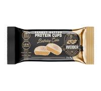Weider Protein Cups Birthday Cake (20x42g) Tartaletas Crema de Cacahuete Edición 90 Aniversario, Rico en proteínas y Bajo en Azúcar, con cobertura de Chocolate, Sin gluten (20 sobres de 2 tartaletas)