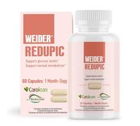 Weider Redupic (60 cápsulas) Ayuda a regular los niveles de glucosa y el apetito, GLP-1, con extractos naturales de Algarrobo y Nopal (Carolean™) y Morera blanca (Reducose®), con Cromo (30 porciones)