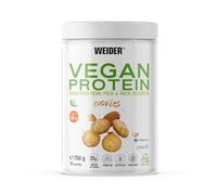 Weider Vegan Protein (750g) Sabor Cookies. Proteína Vegana 23g/dosis. Con Vitamina B12 y Stevia. Sin Gluten, Sin Azúcar. Bote 50% Reciclado, 100% Reciclable