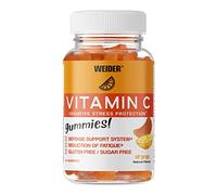 Weider Vitamin C Gummies (84 gominolas) Sabor Naranja, Gominolas de Vitamina C, Ayuda a reforzar el sistema inmune y a reducir la fatiga, Sin Azúcar, Sin Gluten