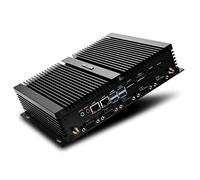 WEIDIAN Fanless Mini PC Windows 11, Core i7-8550U, 4K@60Hz Triple Display HDMI, DP, EDP, Dual Gigabit Ethernet, 4USB2.0, 4USB3.0, 6RS232 COM, LPT Port, Dual Band WiFi, Bluetooth4.2(DDR4 4GB 64GB SSD)