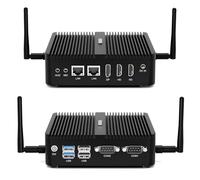 WEIDIAN Industrial PC, Fanless Mini Computer N100 (Up to 3.4GHz), 4USB, 2RS232 COM, Dual LAN, 4K Triple Display 2HD+DP, WiFi 6, BT5.2, For Industrial Automation, Commercial Office(4GB RAM 64GB SSD)