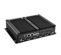 WEIDIAN Mini PC Sin Ventilador, Industrial Computer Core i5-8250U with HD, DP, EDP Triple Display Output, Dual Nic, 8USB, 6RS232 COM, LPT, WiFi, BT, SIM Slot, Win 11 (16GB DDR4 RAM 256GB SSD)