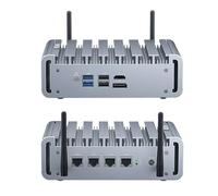 WEIDIAN N100 Firewall PC, Fanless PC, Micro Firewall Appliance, 4 x 2.5GbE Nic, HD, DP, 4USB, SIM Card Slot, Auto Power On, Business PC for Home-Server/Network Firewall(8GB DDR5 RAM, 128GB NVME SSD)