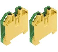 Weidmüller 1010400000 WPE 16 Bornes de Tierra Modulares, 1 Piso, 16mm², 1 unidad (Paquete de 2)