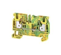 Weidmüller 2051360000 A2C 4 PE Borne de Tierra, Push In, 4mm², Verde/Amarillo, Caja de 50