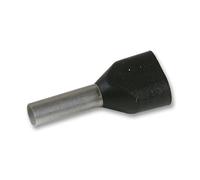 Weidmüller Terminal Doble Entrada 1.5mm² Negro, Pack de 100