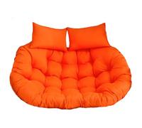 WEIDPHL Cojín Doble Papasan, Impermeable Y Grueso, para Asiento Colgante, De Repuesto para Columpio De Exterior.,Naranja