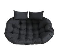WEIDPHL Cojín Doble Papasan, Impermeable Y Grueso, para Asiento Colgante, De Repuesto para Columpio De Exterior.,Negro