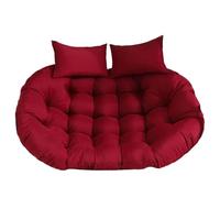 WEIDPHL Cojín Doble Papasan, Impermeable Y Grueso, para Asiento Colgante, De Repuesto para Columpio De Exterior.,Wine Red