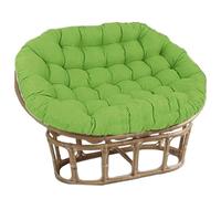 WEIDPHL Cojín Doble para Silla Papasan, Cojín Colgante Tipo Hamaca con Forma De Huevo Y Lazos, Cojín Extragrande De Algodón para Patio Y Jardín Al Aire Libre.,Verde